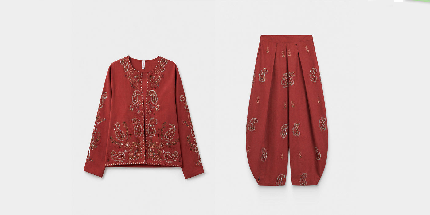 EMBROIDERED SUIT (E0827/119/209)